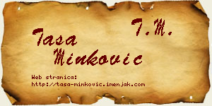 Tasa Minković vizit kartica